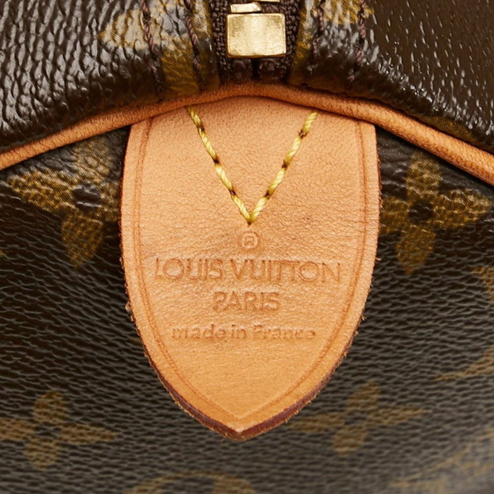Louis Vuitton Monogram Speedy 30 Handbag Boston M41526 Brown PVC Leather Ladi... - Picture 8 of 11
